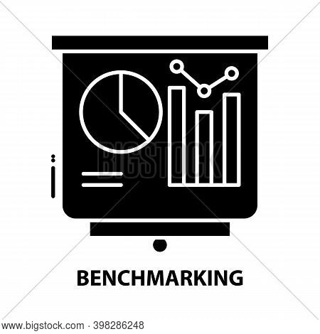 Benchmarking Icon, Black Vector Sign With Editable Strokes, Concept Illustration