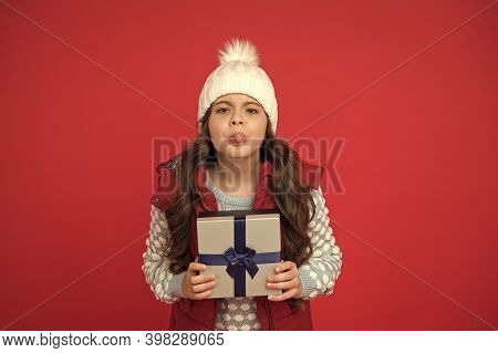 Meanie Grimace. Christmas Gifts. Receiving Surprise Present Concept. Gift For Female. Send Parcel. D
