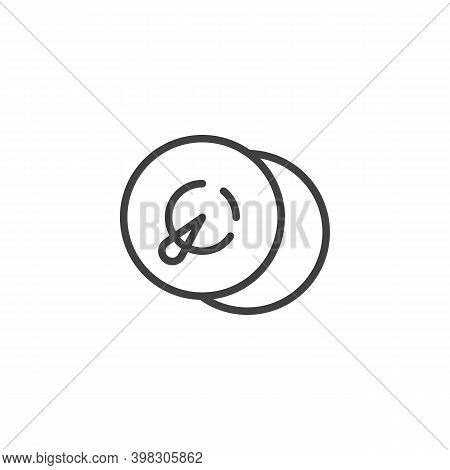 Percussion Cymbals Line Icon. Linear Style Sign For Mobile Concept And Web Design. Cymbals Outline V