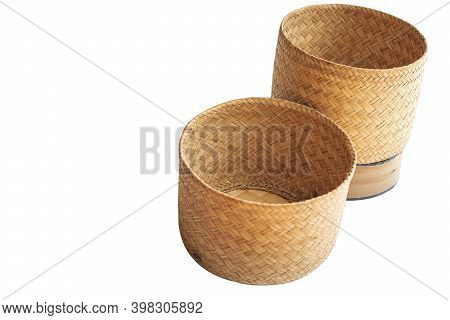 Glutinous Rice Box Made From Bamboo Is A Container For Steamed Glutinous Rice