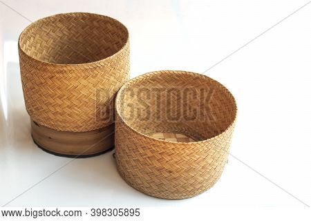 Glutinous Rice Box Made From Bamboo Is A Container For Steamed Glutinous Rice