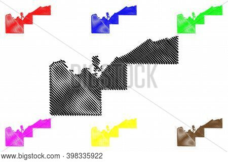 Alger County, Michigan (u.s. County, United States Of America, Usa, U.s., Us) Map Vector Illustratio