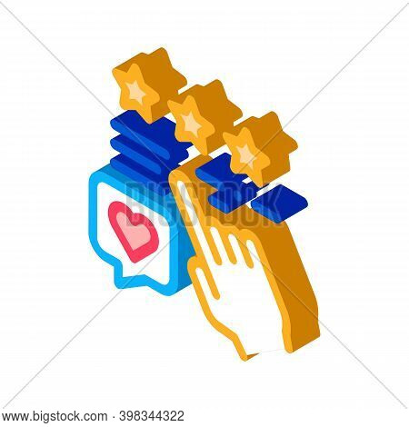 Review Copany Service Or Product Color Icon Vector. Isometric Review Copany Service Or Product Sign.