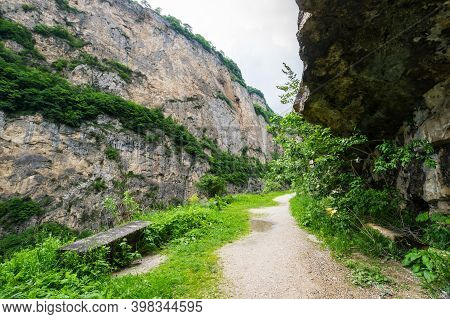 View Of Cherek Gorge In The Caucasus Mountains In Kabardino-balkaria, Russia