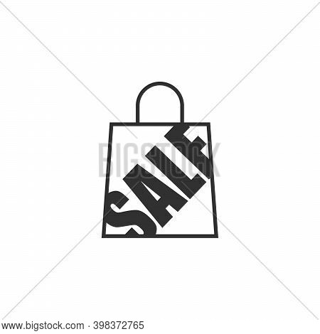 Shopping Bag Icon. Gift Icon, Store Sale Concept, Go Shopping. Stock Vector Illustration Isolated