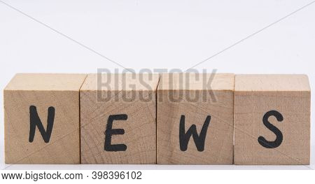 A Concept Picture With The Word News.  News Are The Most Importent Thing In Our World. Made At Home 