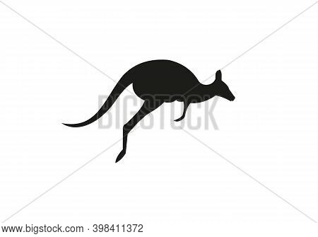 Kangaroo Vector Logo Design. Creative Kangaroo Nature Logo Design Concept, Running Kangaroo