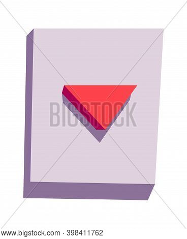 Arrow Button Press Cartoon Vector Isolated Illustration