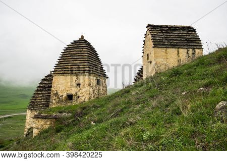 Ancient Alanian Necropolis (city Of Dead)  In Dargavs Village, North Ossetia Alania, Russia