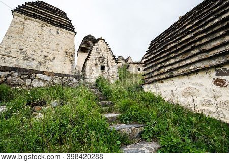 Ancient Alanian Necropolis (city Of Dead)  In Dargavs Village, North Ossetia Alania, Russia