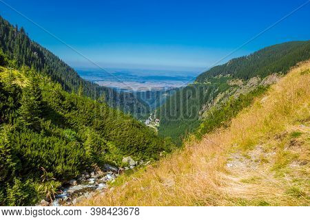 Amaizing View From Romanian Mountain Road Transfagarasan. Summer Vacation To Open Transylvania. Cros