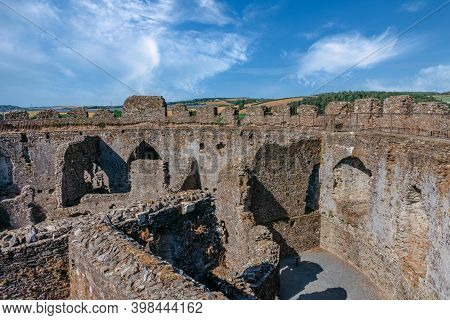Restormel Castle Near Lostwithiel . This Is One Of The Four Chief Norman Castles Of Cornwall. The Ca