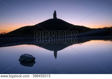 Gelsenkirchen, Germany - November 6, 2020: Rheinelbe Tip, Landmark Of Ruhr Metropolis Against Sky On