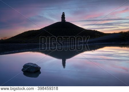Gelsenkirchen, Germany - November 6, 2020: Rheinelbe Tip, Landmark Of Ruhr Metropolis Against Sky On