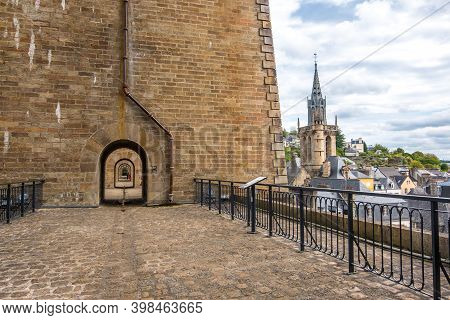 Morlaix, France - August 28, 2019: Looking Through The Arches In The Columns On The Top Of Morlaix V