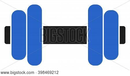 Barbell V5 Icon With Flat Style. Isolated Raster Barbell V5 Icon Image On A White Background.