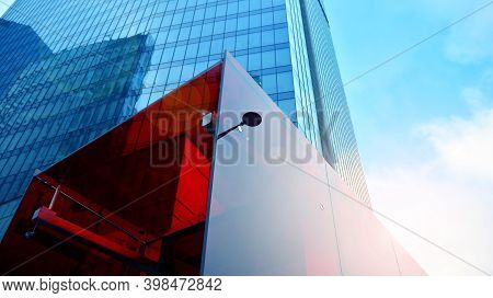 Warsaw, Poland. 25 November 2020. Roundabout Daszynski. New Skyscrapers In The Financial District Of