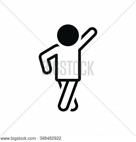 Black Solid Icon For Pose Man Modern Human Person Style Photo-shoot Posture Position Stance Attitude
