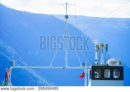 Ferry Boat In Solvorn Village, Luster Municipality, Vestland County, Western Shore Of The Lustrafjor
