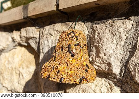 Bell From Various Grains, A Delicacy For All The Birds In The Garden