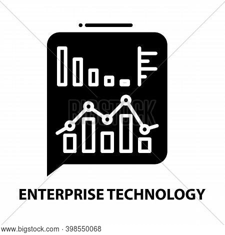 Enterprise Technology Icon, Black Vector Sign With Editable Strokes, Concept Illustration