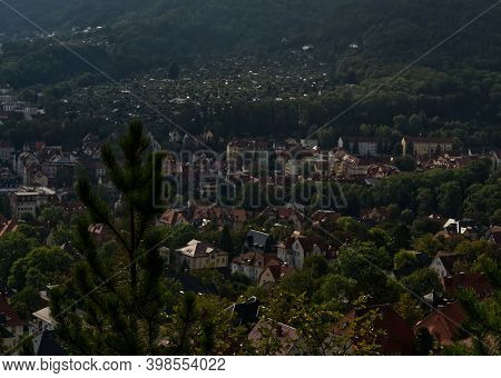 View From Landgrafen On Jenas Cityscape At Summer