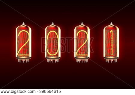 New Year 2021 On Vintage Nixie Tube Lamps