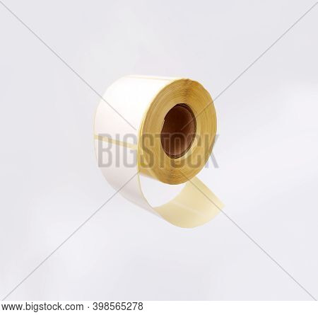 A Roll Of Blank Thermal Stickers For Presentation To The Customer