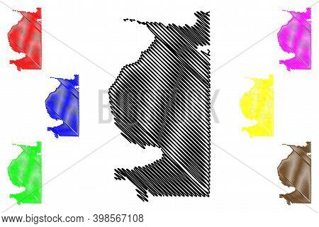 Emmet County, Michigan (u.s. County, United States Of America, Usa, U.s., Us) Map Vector Illustratio