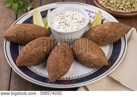 Traditional Arabic Fried Kibbeh. Typical Brazilian Snack.