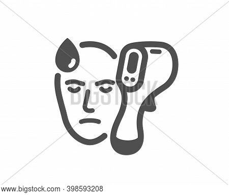 Electronic Thermometer Icon. Temperature Scanner Sign. Fever Measuring Symbol. Quality Design Elemen