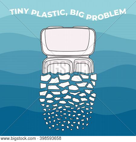 The Plastic Box Breaks Up Into Small Pieces