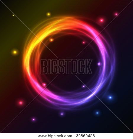 Абстрактный фон с красочными плазмы круг эффектом