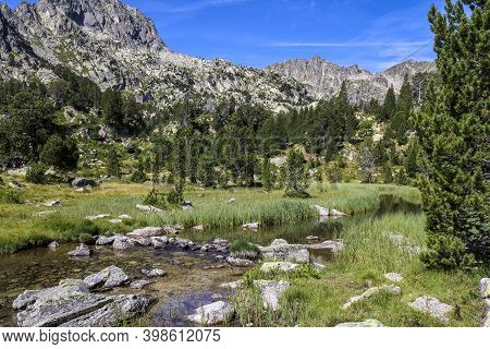 Ratera Lake In The Morning At Summer.