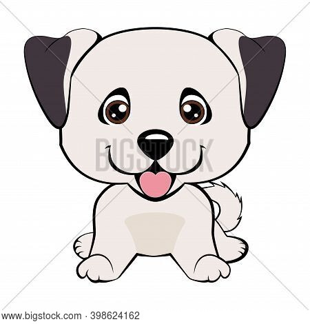 Anatolian Shepherd Dog. Dog, Flat Icon. Isolated On White Background.