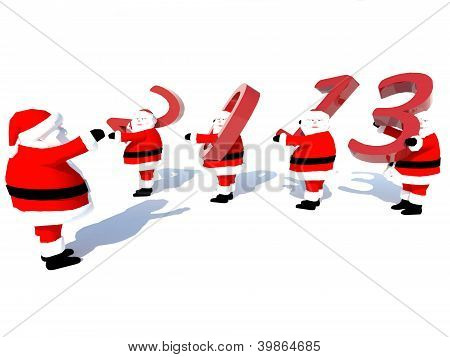 Santa Clauss nejlepší přání - bílé pozadí abstraktní