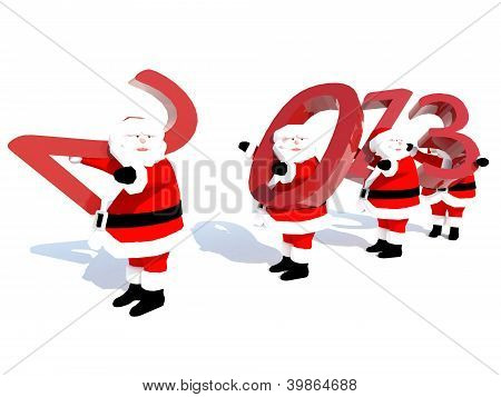 Santa Clauss nejlepší přání - bílé pozadí abstraktní