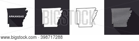 State Of Arkansas. Map Of Arkansas. United States Of America Arkansas. State Maps. Vector Illustrati
