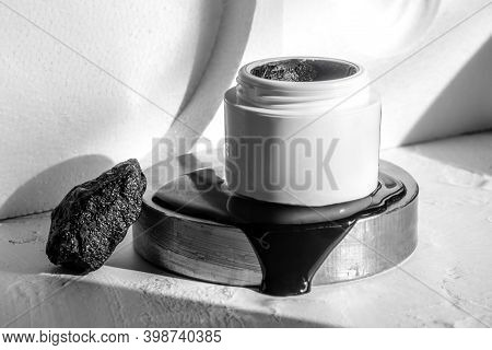 Black Mask With Crub By Activated Charcoal Powder And Caviar