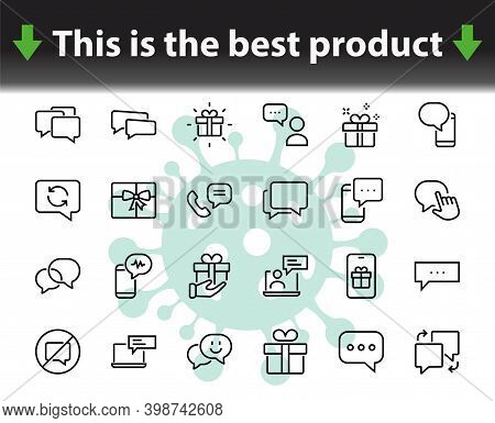 Simple Set Of Message Line Vector Line Icons. Contains Icons Such As Conversation, Sms, Notification
