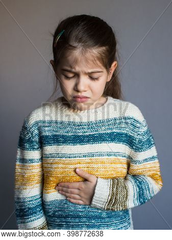 The Little Girl Has Stomachache, Stomach Cramps.