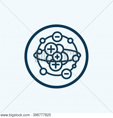 Atom Icon Isolated On White Background From Sustainable Energy Collection. Atom Icon Trendy And Mode