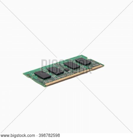 Laptop Ram Isolated On A White Background. Close Up
