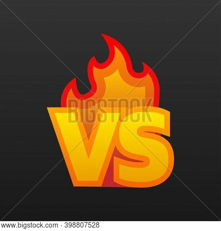 Versus Logo Vs Letters For Sports And Fight Competition. Battle Vs Match.