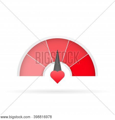Love Meter On White Background. Vector Illustration.