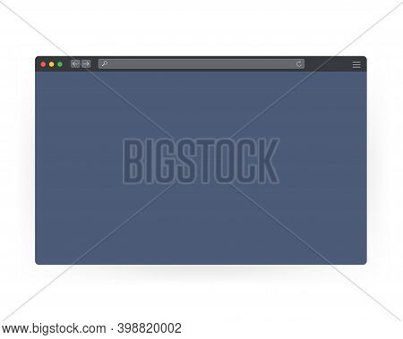 Browser Window Vector Illustration. Browser Or Web Browser In Flat Style. Window Concept Internet Br