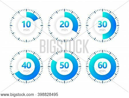 Stopwatch Vector Icon, Digital Timer. Clock And Watch, Timer, Countdown Symbol. Vector Illustration