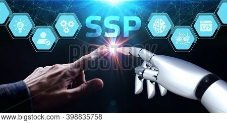Ssp - Supply Side Platform. Business, Technology, Internet And Network Concept.