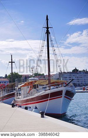 Harbour of Pula at the Adriatic sea , Croatia, Europe