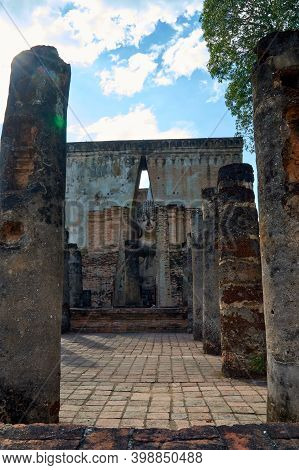 Wat Sri Chum Temple Is An Archaeological Site In The Sukhothai Historical Park, A World Heritage Sit
